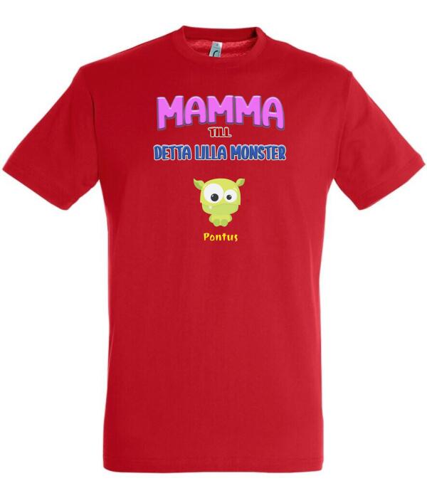Mamma T-shirt med personligt monster tryck