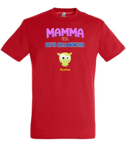 Mamma T-shirt med personligt monster tryck