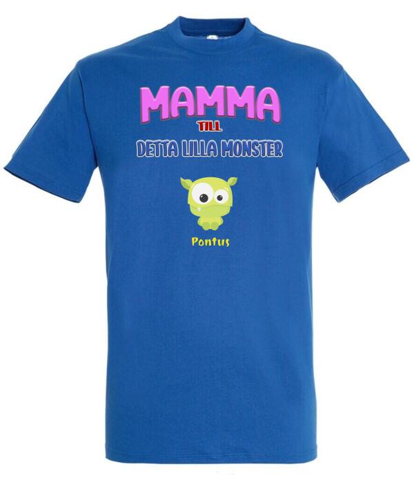 Mamma T-shirt med personligt monster tryck