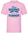 Först mamma nu Farmor t-shirt med personligt år tryck