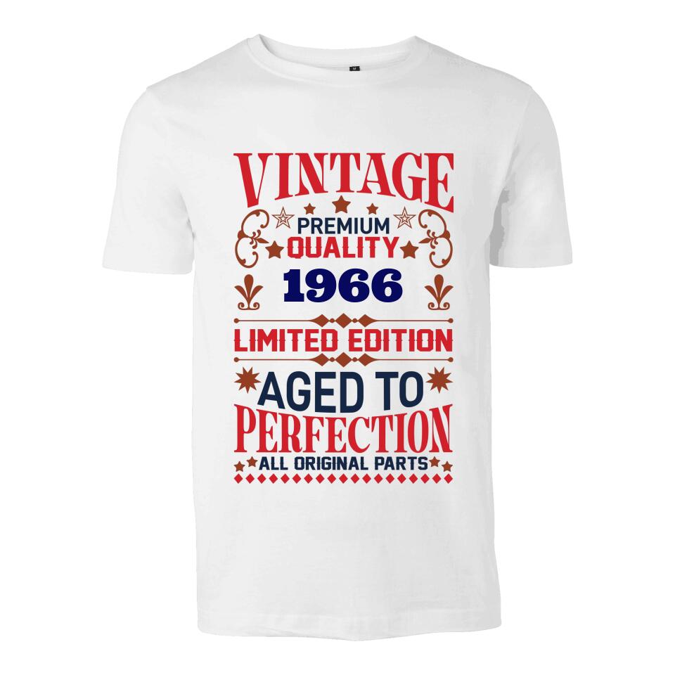 Vintage födelsedags t-shirt - Personligt år design