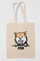 Akita tygkasse hund shopping väska Tote bag
