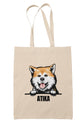 Akita tygkasse hund shopping väska Tote bag