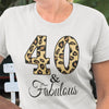 Födelsedag 40 år  T-shirt  - Perfekt present - 40 & fabulous