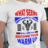 Gym sports t-shirt . Impossible today will become your warrmup