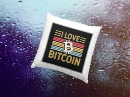I Love Bitcoin  Kuddfodral 40x40cm