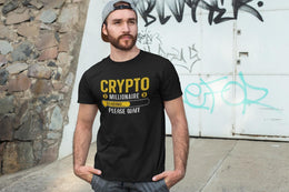 Svart T-shirt Crypto bitcoin millionare loading