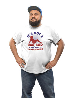 Vit pappa t-shirt . Not a dad bod - Father figure