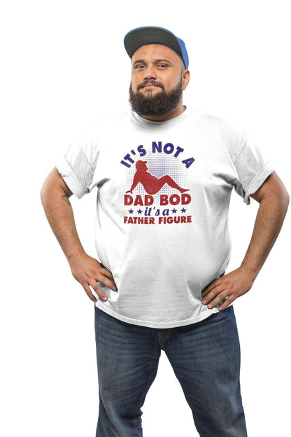Vit pappa t-shirt . Not a dad bod - Father figure